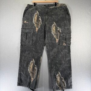 Mossy‎ Oak Eclipse Camo Cargo Pants Menswear Distressed Utility Hunting XL